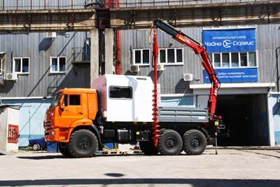 КАМАЗ-43118 с ремонтной мастерской и КМУ Amco Veba 115 3s