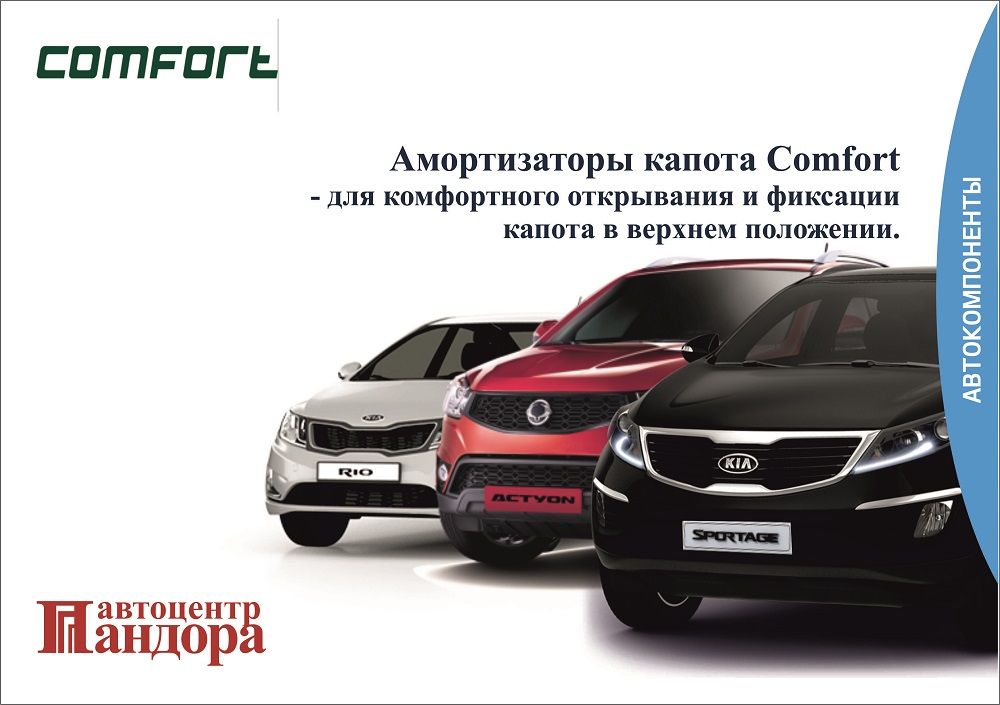 Амортизаторы капота от автоцентра Пандора