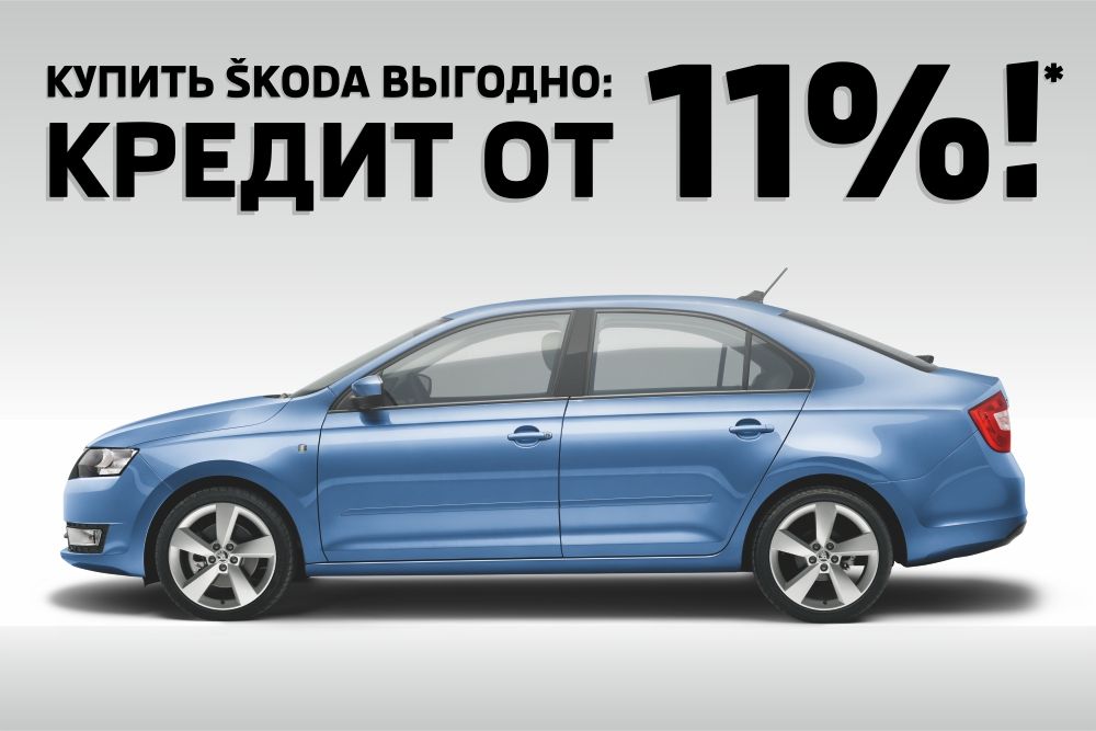 Yeti, Octavia или Rapid в кредит всего от 11%!*